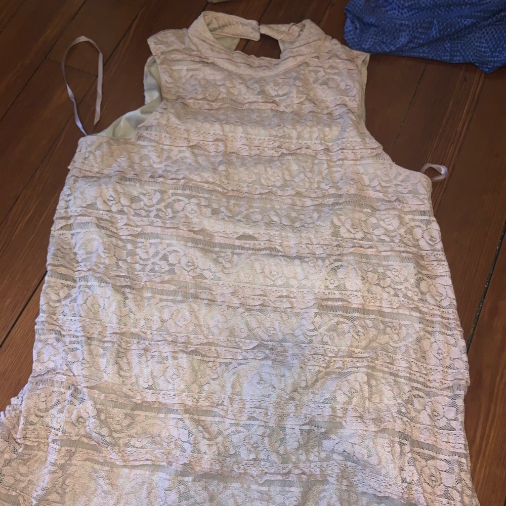 light pink lacy dress. Size L